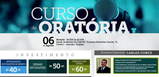 ESA/SE promove Curso de Oratória
