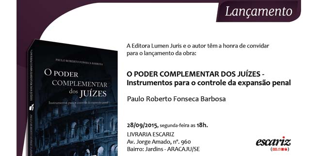 Juiz lançará livro sobre Direito Penal